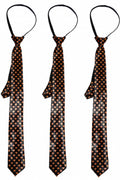 Satin Heart Pattern Tie Orange
