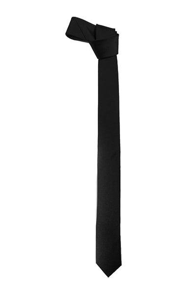 Wickedfun Satin Plain Black Neck Tie