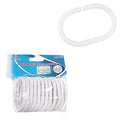 12 Plastic Shower Curtains Rings Hooks Easy Glide Bathroom Curtain Hooks  2634