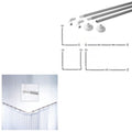 Bathroom Corner Shower Curtain Rod 80 x 80 x 80 cm 0316 / 1092