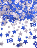 Silver Blue Star Confetti (Aged 18)