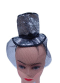 Wickedfun Silver Fascinator Hat with Alice Band