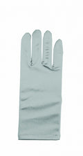 Wickedfun Silver Satin Short Gloves