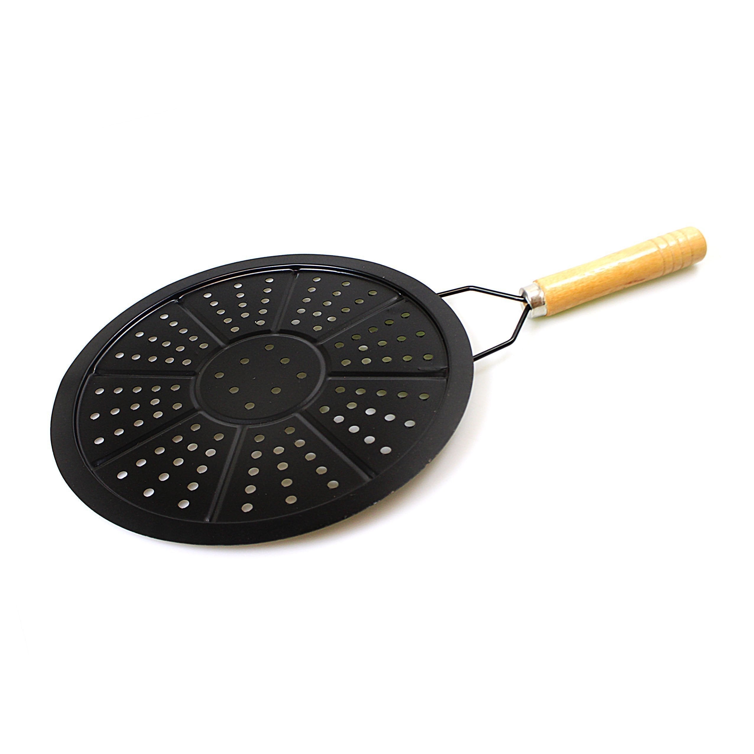 Simmer Ring Heat Diffuser Gas Electric Pan Matt Black With Handle 4824