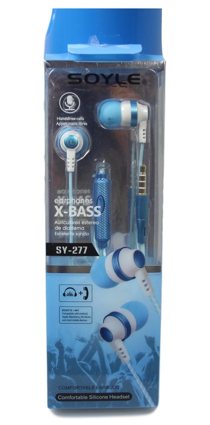 Soyle X-Bass Earphones Comfortable Silicone Headset 4 Colours Available 5270