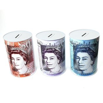 MTM135 Medium Coin Money Tin Piggy Bank Money Savings Box 12cm x 16cm 2295 A W10