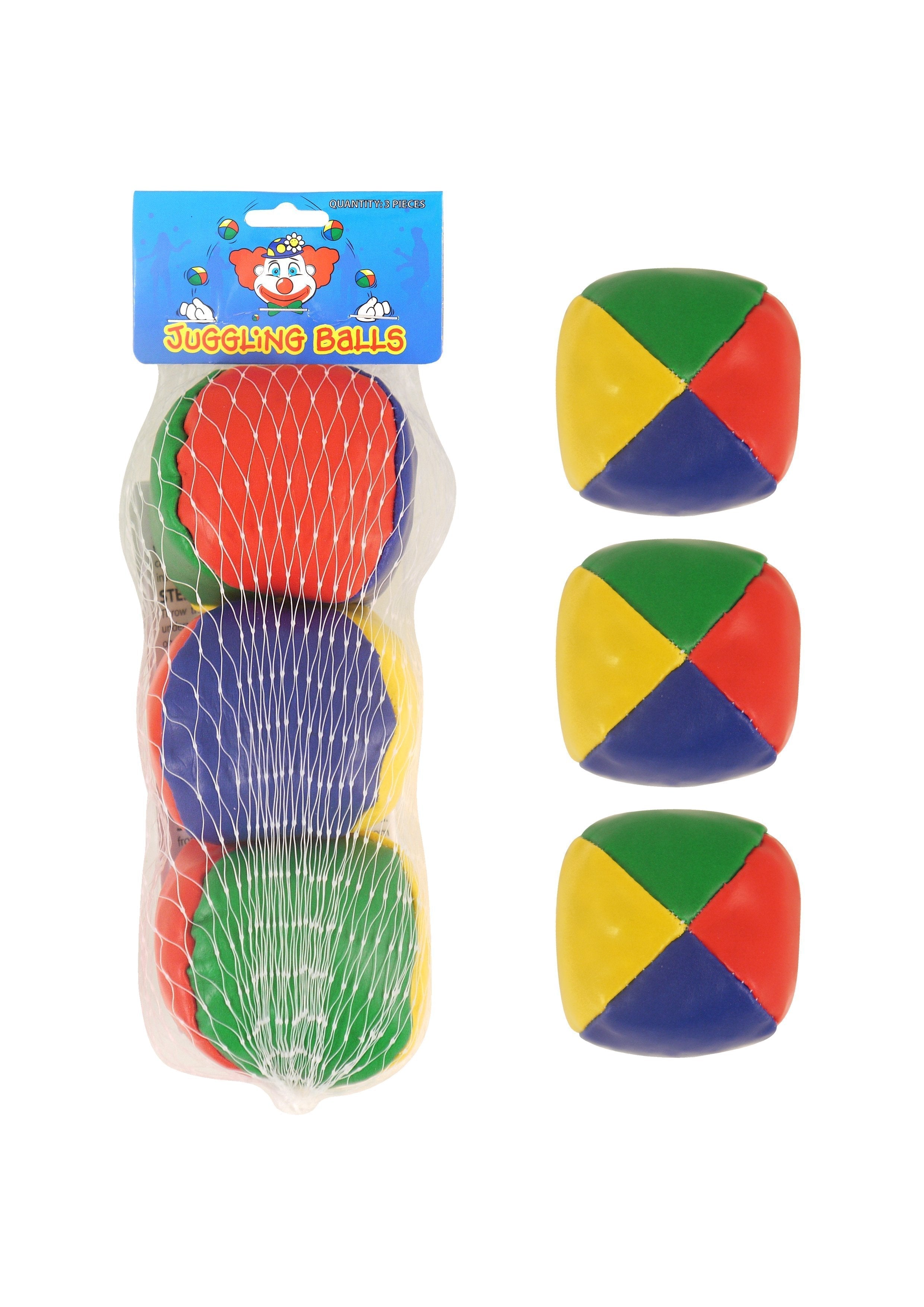 Soft Multicolour Juggling Balls Circus Clown Pack of 3 T03069