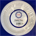 9" White Plastic Plate Pack of 50 THL2461 A
