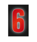 x 1 High Visible Wheelie Bin Reflective Number 6 Sticker Home Dustbin Office 16cm TT-0116