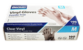 100 Medium Disposable Vinyl Clear Examination Gloves Powder Free Latex Free Gloves  VG002