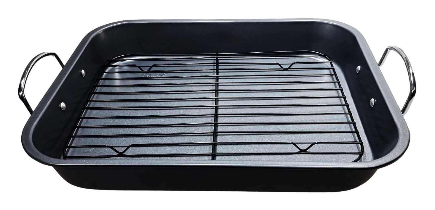 SQ Professional Non Stick Roasting Tray with Rack 37 x 29 x 5.5 cm / 3.5L 3164