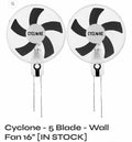 Wall Fan 16" W50 CYC-2PC-16WING 3 Speed Settings Oscillation Mode 40" 240V 50Hz