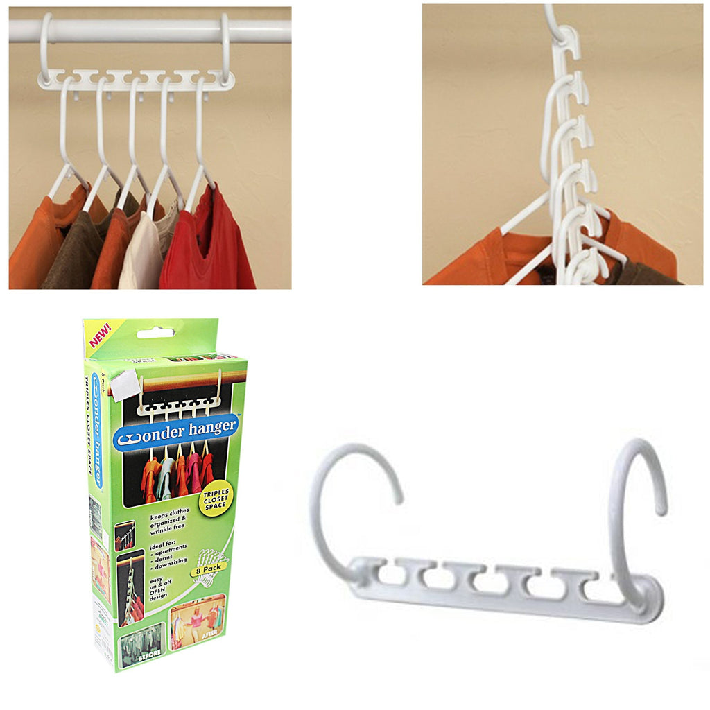Wonder Hanger Space Saver Hanger Rack Pack of 8 4999