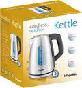Infapower Cordless Rapid Boil Steel Kettle 3000W 1.7L X504
