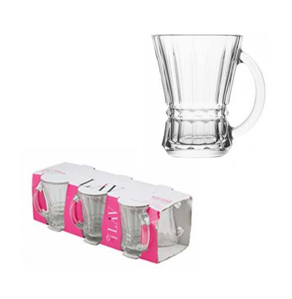 Venus Tea Glass Drinking Glasses With Handle In A Set Of 6 Quality Tableware VNS405E