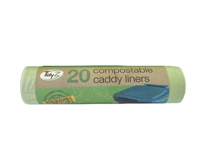 Compostable Food Bin Bag Caddy Liner 5L 30 x 35cm Roll of 20