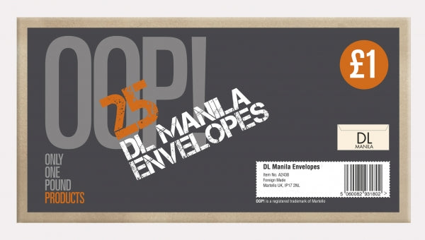 OOP! DL Manila Envelopes Pack of 25 A2438