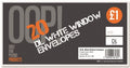 OOP! DL White Window Envelopes Pack of 20 A2443