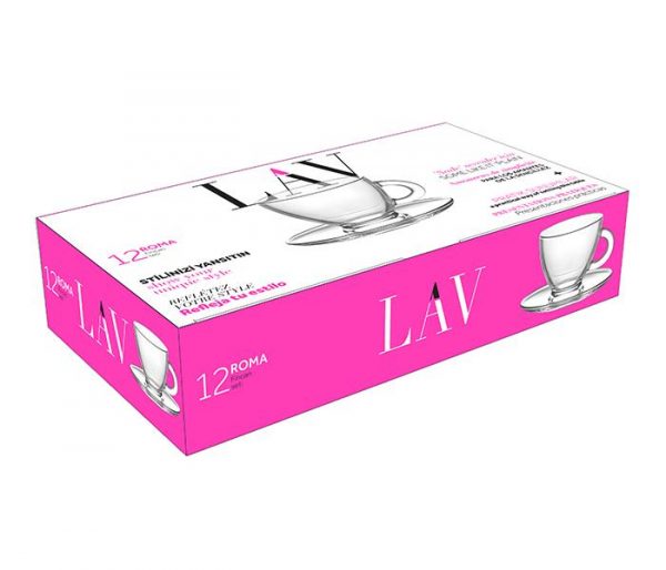Roma Espresso Cup Glasses 95cc Set of 12 – 6 Cups & 6 Saucers, SKU ROMAS1/9195