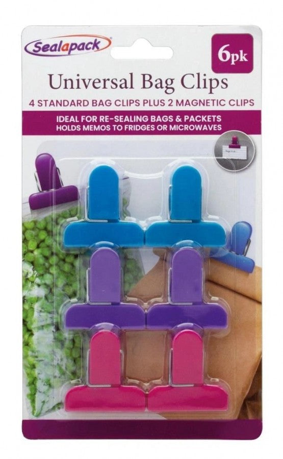 SAP1087 12 PACK FOOD BAG CLIPS 6PK