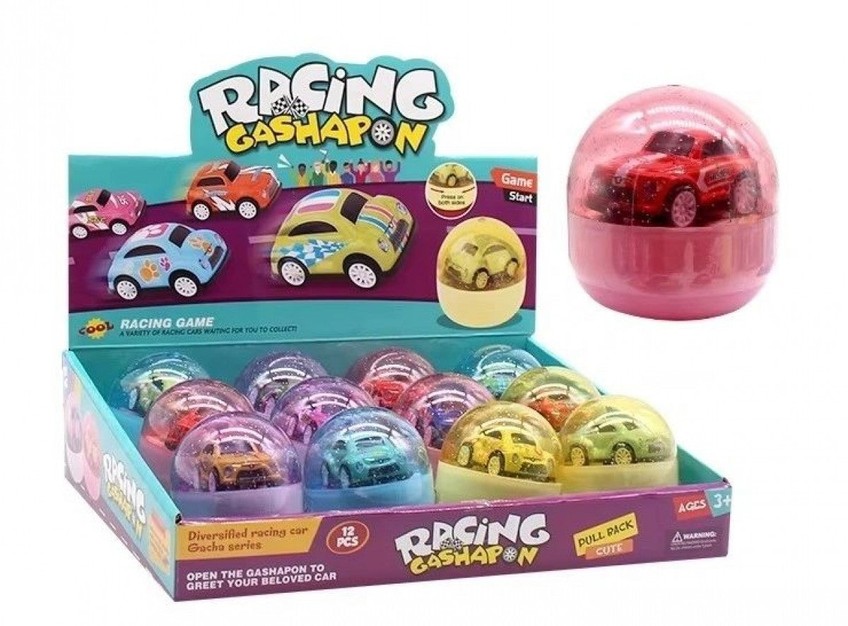 835-40E Racing Cashapon Egg With Pull Back Car (Box of 12)