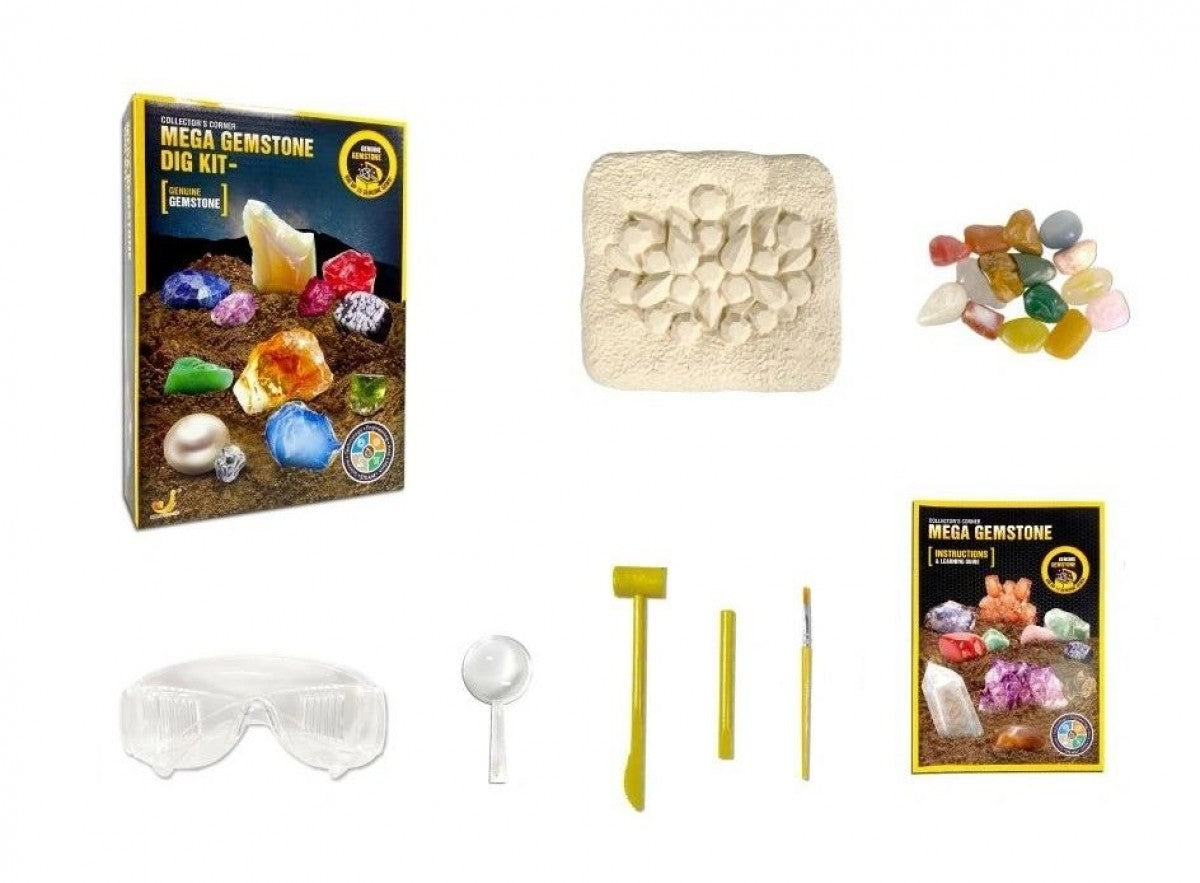 AT693-1 Mega Gemstone Dig Kit 26pcs Set Genuine Gemstone