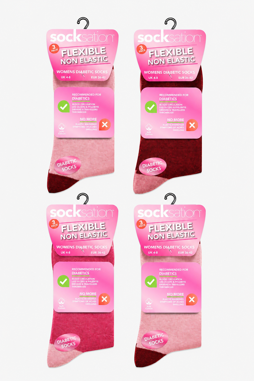 Active Star Ladies Flexi Top Diabetic Pink Mania Heel