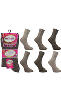 Active Star Ladies Flexi Top Non-elastic Brown Melange Socks (Pack of 3 Pair)