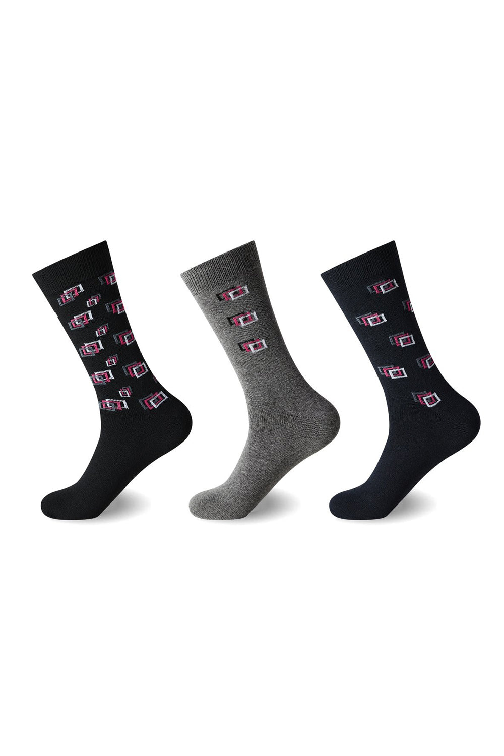 Active Star Men Dim Square Suit Socks (Pack of 3 Pairs)
