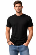 Active Star Men's Black Crew Neck T-Shirt