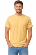 Active Star Men's Light Peach Crew Neck Half Sleeve T-Shirt