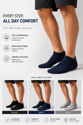 Active Star Men's Trainer Socks Black, Navy, Grey (Pack of 7 Pair)