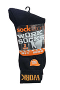 Active Star Men Work Socks Black (Pack of 3 Pairs)
