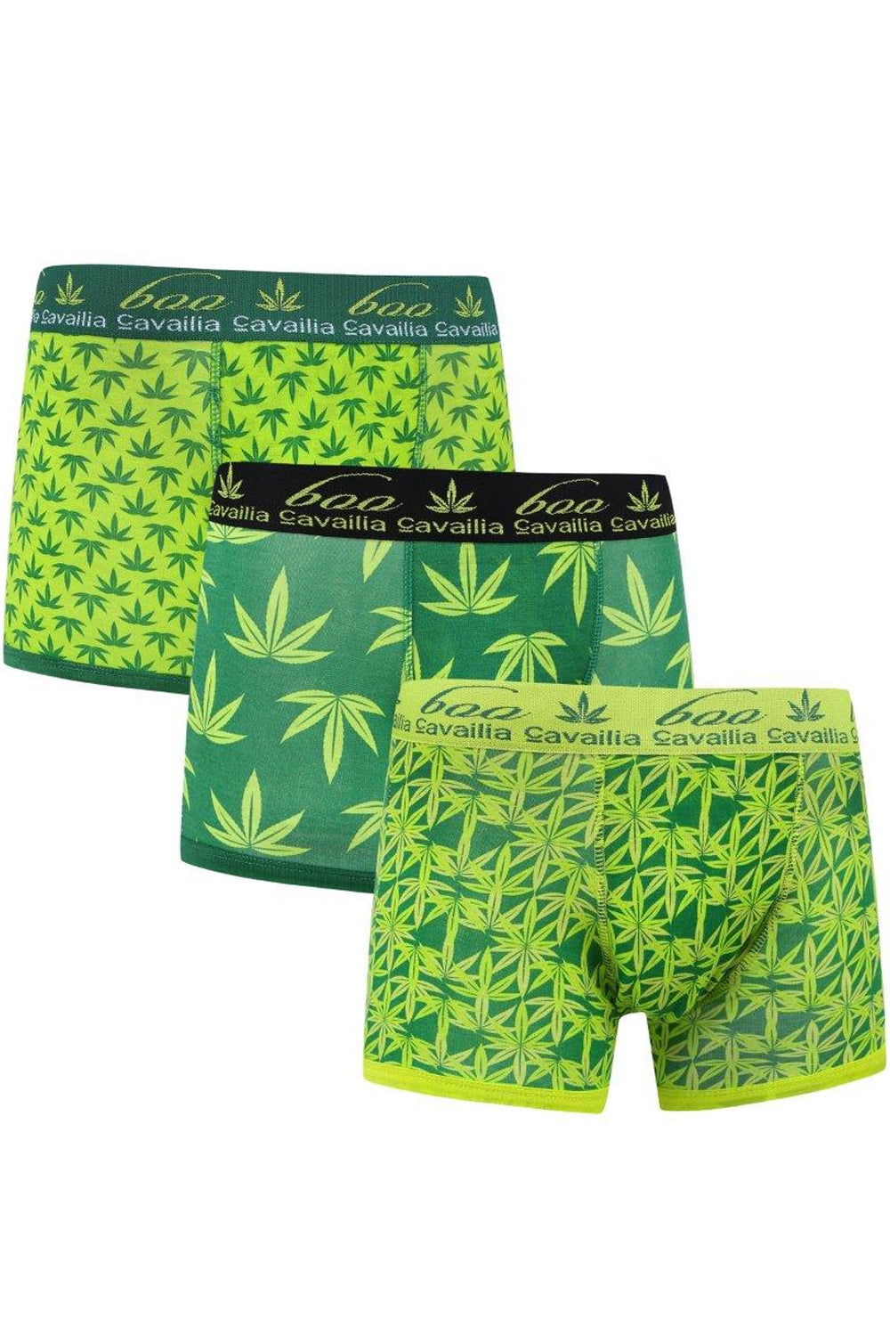 Active Star Mens Green Leaf Pattern Boxer shorts (Pack of 3)
