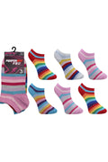 Active Star Women's Trainer Socks Rainbow Design (Pack of 3 Pair)