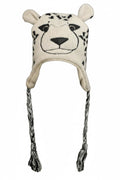 Active Star Wild Cheetah Face Knitted Trapper Hat