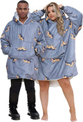 Adult Grey German Shepherd Hoodie Blanket