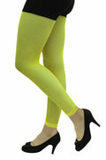 Crazy Chick Adult Neon Yellow Fishnet Footless Tights