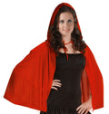 Adult Red Ridding Hooded Velvet Cape