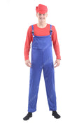 Adult Super Plumber Bro Red/Blue Costume