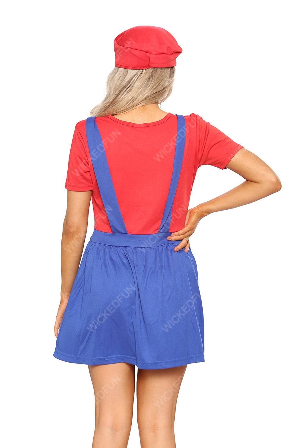 Wickedfun Adult Super Plumber Bro Red and Blue Costume