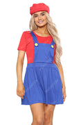 Wickedfun Adult Super Plumber Bro Red and Blue Costume
