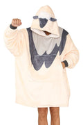 Animal Face Sheep Cream Hoodie Blanket