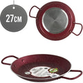 ASHLEY Non Stick Paella Pan 27cm Steel Handles STB0042 STK27-RED