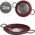 ASHLEY Non Stick Paella Pan 32cm Steel Handles STK32-RED