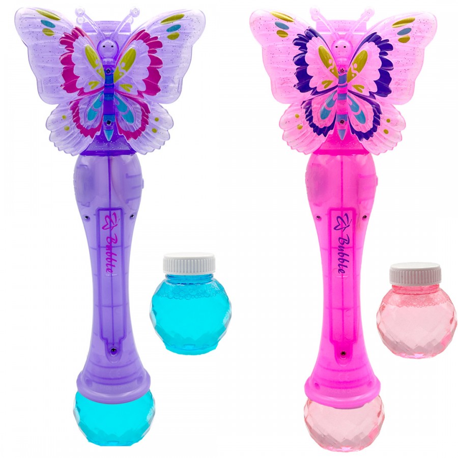 0505-288-18 Butterfly Light Music Bubble Wand