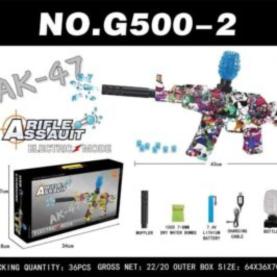 G500 AK-47 Gel Blaster AR Gun ASSORTED COLOURS