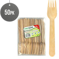 Eco Biodegrable Disposable Wooden Forks Pack of 50 ST81014