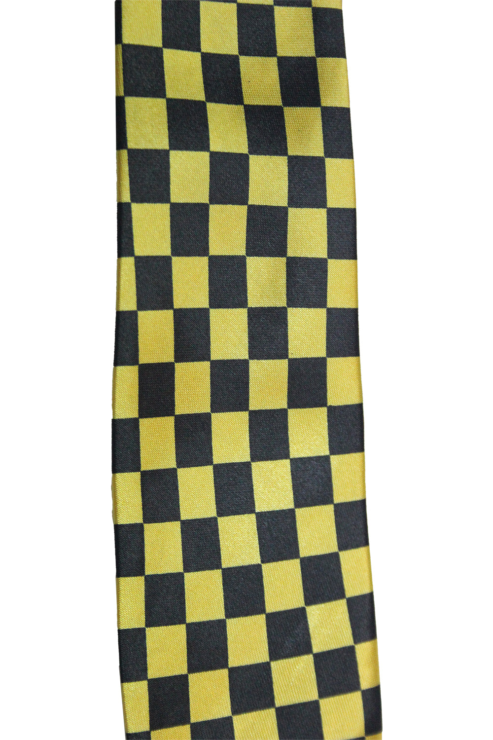 Wickedfun Black and Gold Checkered Neck Tie