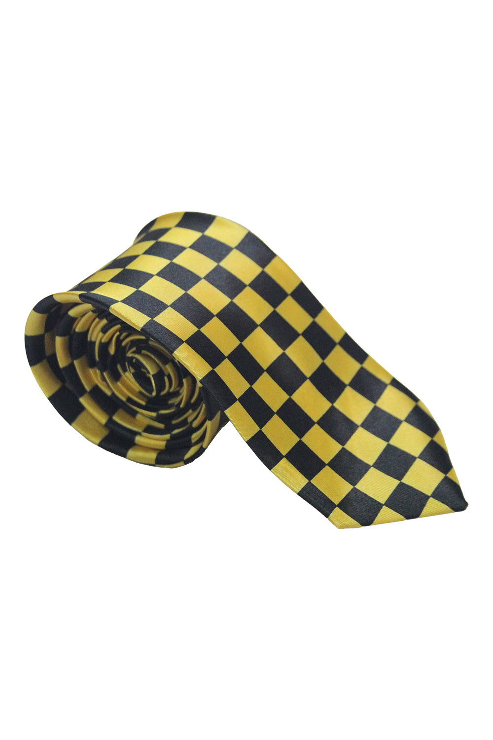 Wickedfun Black and Gold Checkered Neck Tie